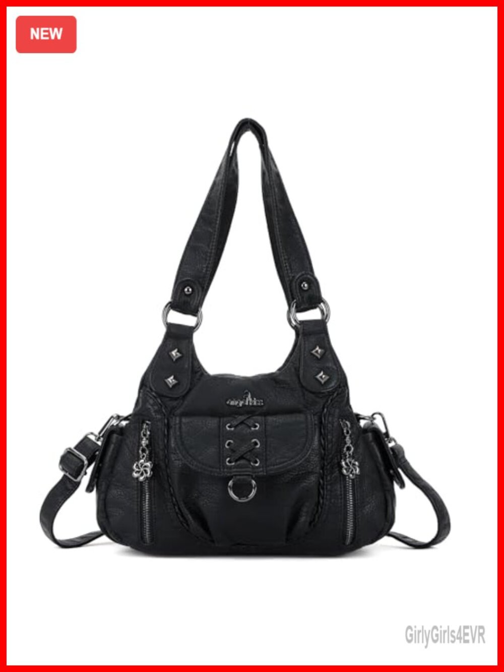 Vegan Leather Hobo Bag Crossbody Purse Multi-Pocket Designer Shoulder Tote